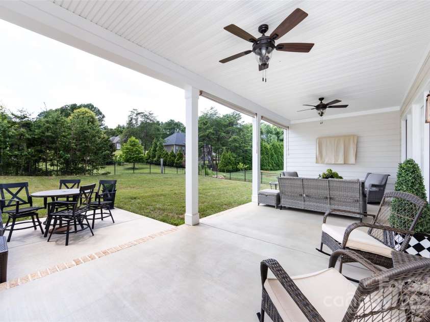 416 Yorkfield Drive, Shelby, NC 28150.  MLS# CAR4276918, YatesRealty ID 25318. Covered, Patio with dual ceiling fans & fenced back yard perfect for relaxing & activities!