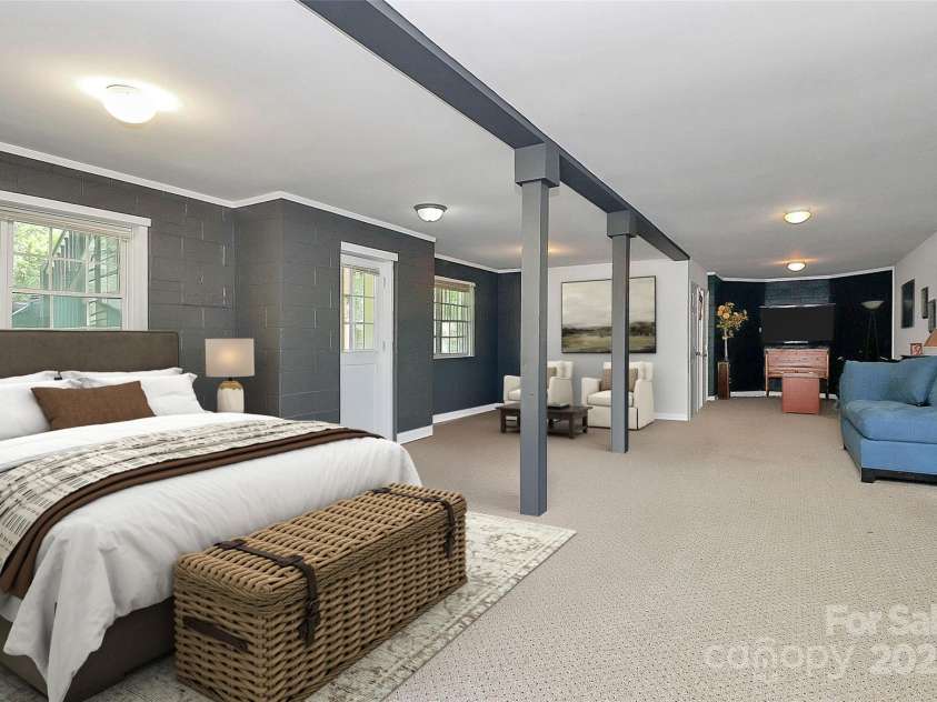 514 Bethel School Road, Clover, SC 29710.  MLS# CAR4278192, YatesRealty ID 25320. 955 square feet of space for everything!  Games, home gym, office, movie theater.  Entry from the outside and heated & cooled with its own mini split system