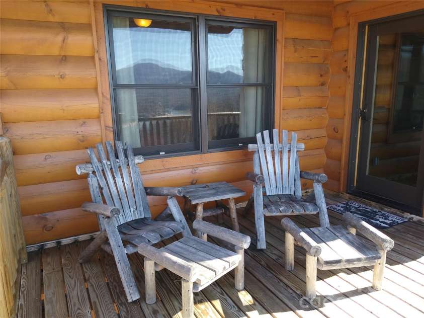 109 Overlook Point Lane, Lake Lure, NC 28746.  MLS# CAR4336925, YatesRealty ID 2533. Lovely Main level covered porch