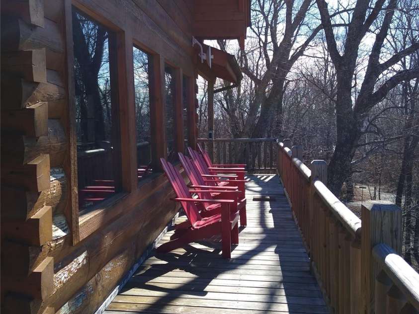 109 Overlook Point Lane, Lake Lure, NC 28746.  MLS# CAR4336925, YatesRealty ID 2533. Rear deck facing the views!