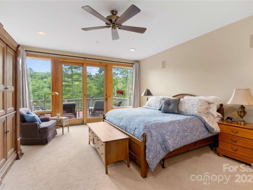 56 The Rapids Road, Sapphire, NC 28774.  MLS# CAR4273720, YatesRealty ID 25333. Owner's Bedroom