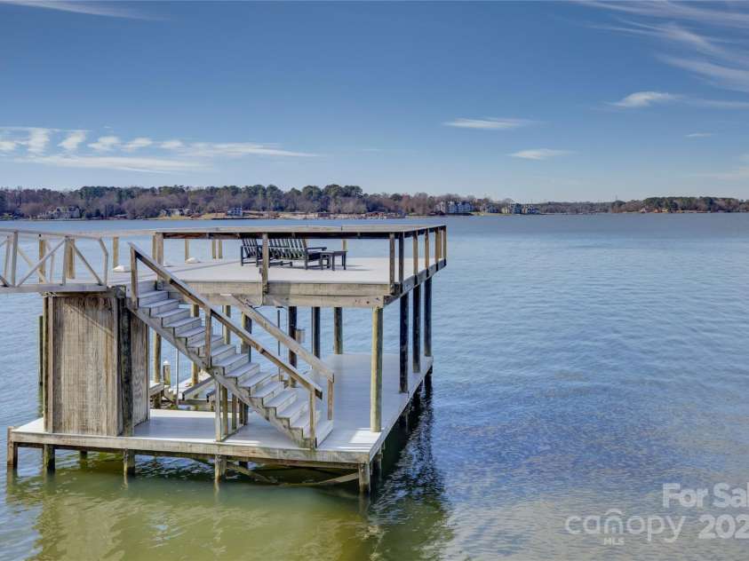 7111 Anchorage Lane, Tega Cay, SC 29708.  MLS# CAR4224144, YatesRealty ID 2534. Boat dock with a boat lift and a separate space for a 2nd boat