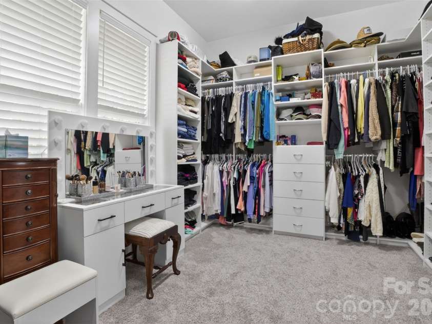 5811 Kristi Lane, Midland, NC 28107.  MLS# CAR4365681, YatesRealty ID 25349. Master closet