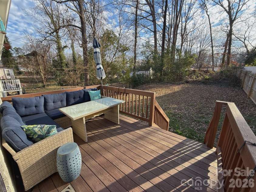 1828 Finchley Drive, Charlotte, NC 28215.  MLS# CAR4335930, YatesRealty ID 2536. Relax and enjoy the incredible Back Deck. 