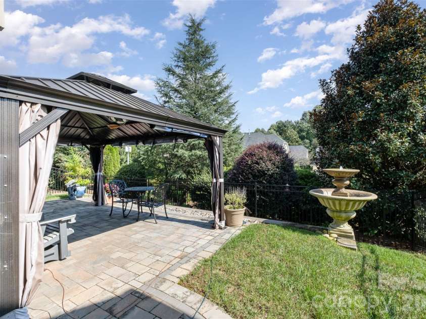 131 Aztec Circle, Mooresville, NC 28117.  MLS# CAR4362452, YatesRealty ID 25366. Rear Patio with gazebo