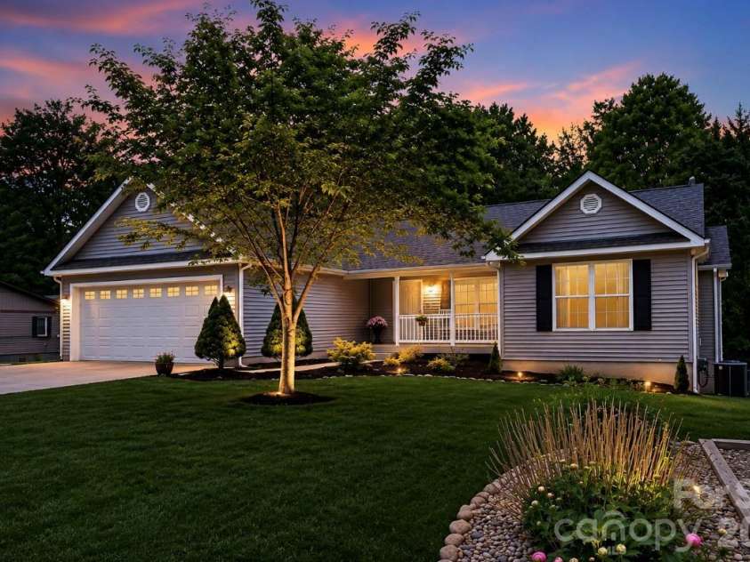 152 Joe Jenkins Road, Fairview, NC 28730.  MLS# CAR4350959, YatesRealty ID 25401. Virtually enhanced evening shot