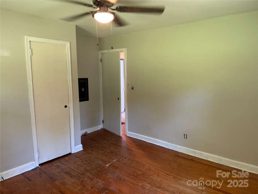 100 Duncan Drive, Shelby, NC 28152.  MLS# CAR4275106, YatesRealty ID 25404. Bedroom with ceiling fan...