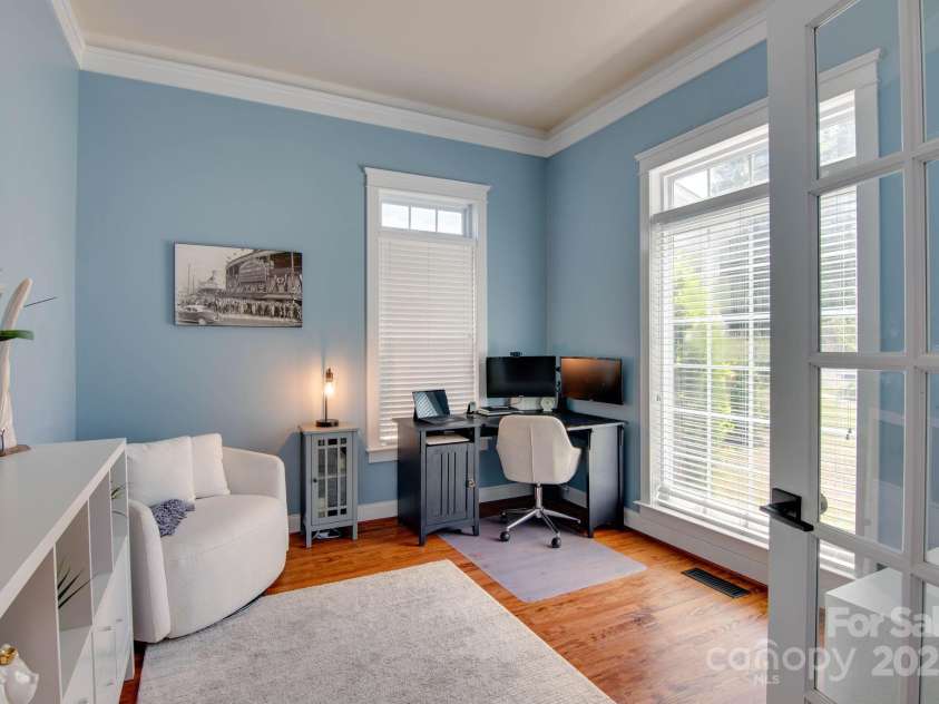 812 Cedar Street, McAdenville, NC 28101.  MLS# CAR4279360, YatesRealty ID 25417. Dedicated Office w/French doors