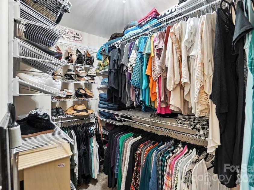 8152 Chilkoot Lane, Locust, NC 28097.  MLS# CAR4272952, YatesRealty ID 25429. Walk in closet in primary