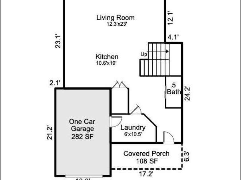 14 Da Vinci Court, Asheville, NC 28806.  MLS# CAR4382052, YatesRealty ID 25432. Lower Level Floor Plan