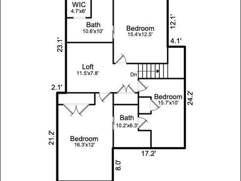 14 Da Vinci Court, Asheville, NC 28806.  MLS# CAR4382052, YatesRealty ID 25432. Upper Level Floor Plan