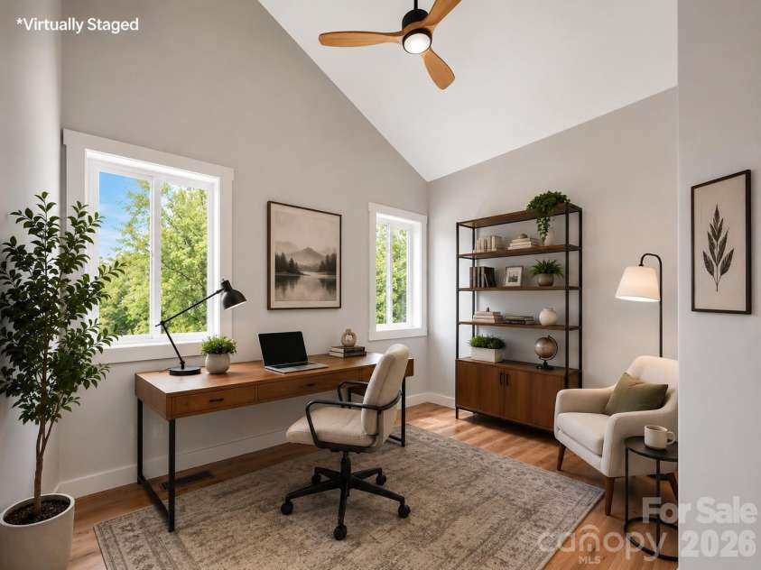 14 Da Vinci Court, Asheville, NC 28806.  MLS# CAR4382052, YatesRealty ID 25432. Virtually Staged flex space