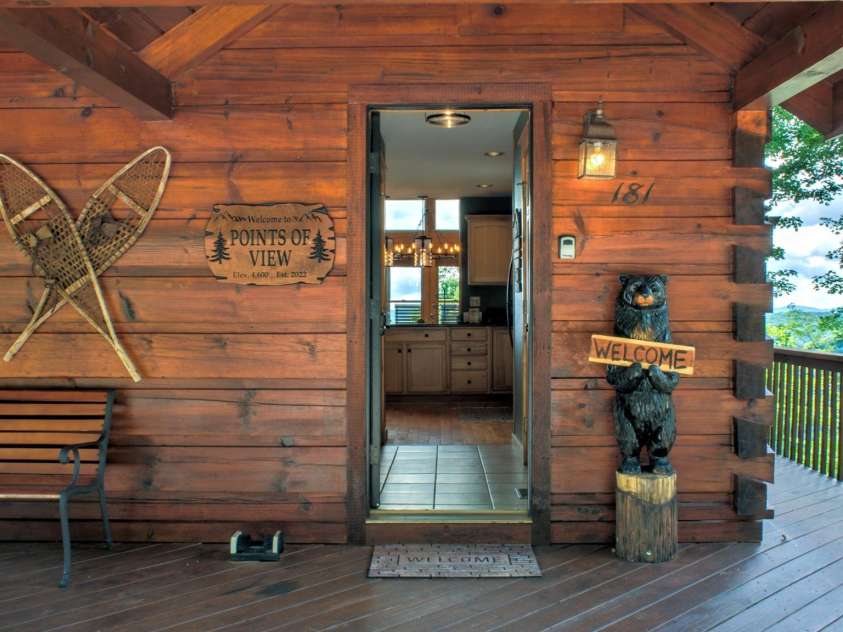 181 Scenic Wolf Drive, Mars Hill, NC 28754.  MLS# CAR4380057, YatesRealty ID 25449. Front door