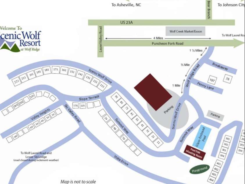 181 Scenic Wolf Drive, Mars Hill, NC 28754.  MLS# CAR4380057, YatesRealty ID 25449. Scenic Wolf Map