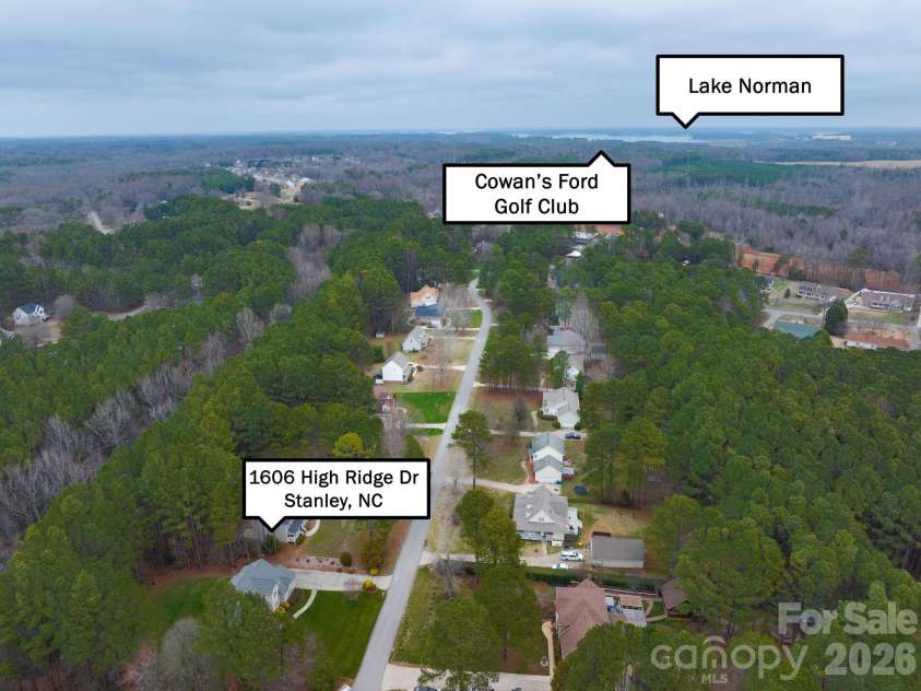 1606 High Ridge Drive, Stanley, NC 28164.  MLS# CAR4341485, YatesRealty ID 25452. 