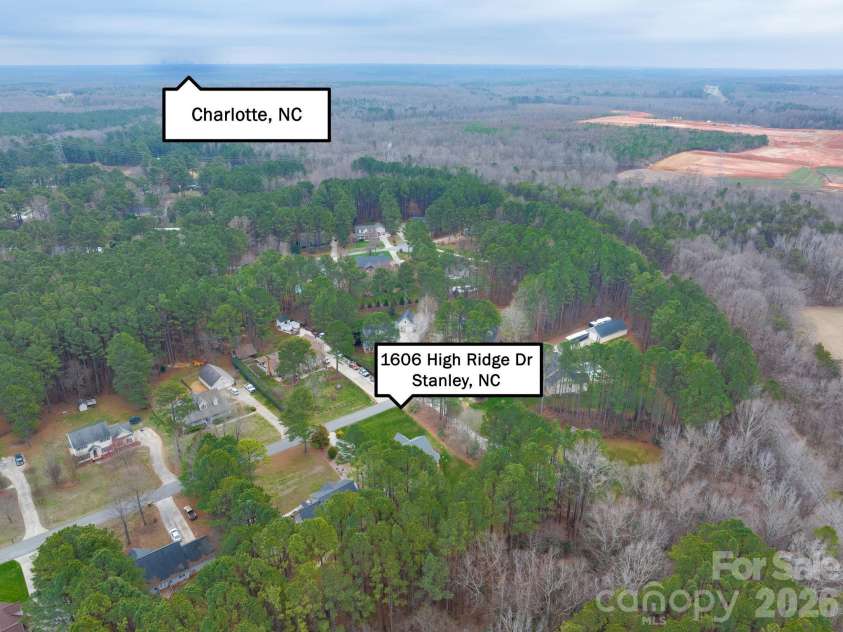1606 High Ridge Drive, Stanley, NC 28164.  MLS# CAR4341485, YatesRealty ID 25452. 