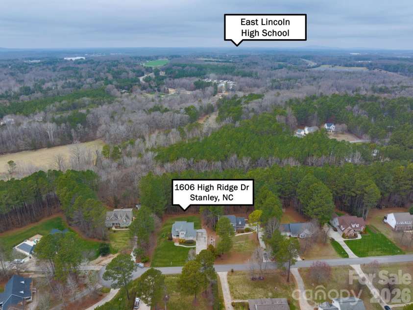 1606 High Ridge Drive, Stanley, NC 28164.  MLS# CAR4341485, YatesRealty ID 25452. 