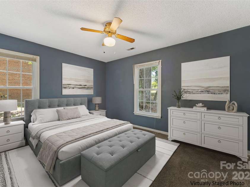4601 Bournewood Lane, Charlotte, NC 28226.  MLS# CAR4278475, YatesRealty ID 25454. Bedroom 3 Virtually Staged