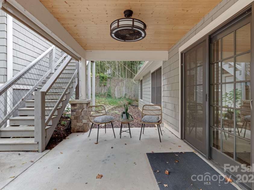 19 Albemarle Road, Asheville, NC 28801.  MLS# CAR4269476, YatesRealty ID 25459. Back patio