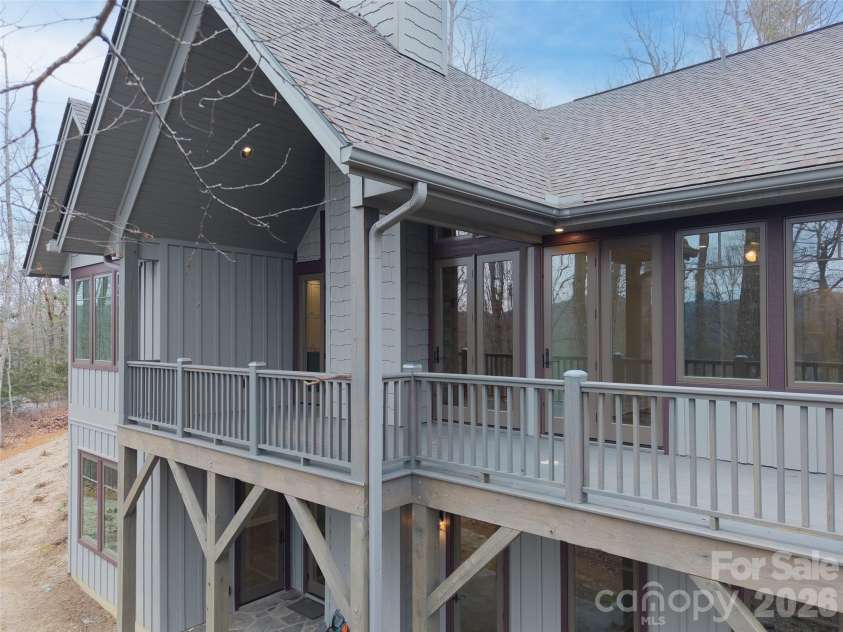 472 Cardinal Road, Brevard, NC 28712.  MLS# CAR4339828, YatesRealty ID 2548. Back Deck
