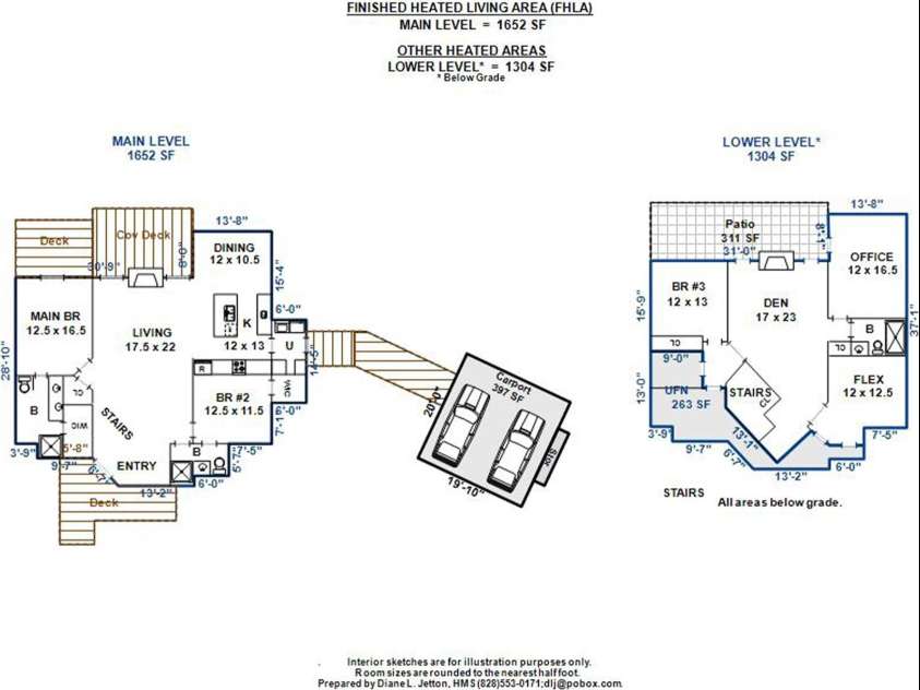 472 Cardinal Road, Brevard, NC 28712.  MLS# CAR4339828, YatesRealty ID 2548. Floor Plan