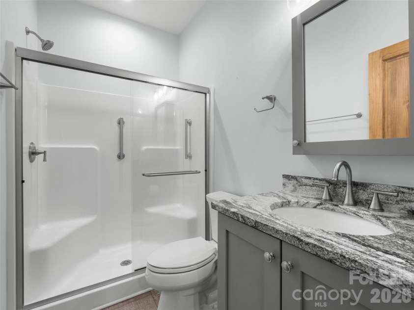 472 Cardinal Road, Brevard, NC 28712.  MLS# CAR4339828, YatesRealty ID 2548. Third Bathroom  (Basement)