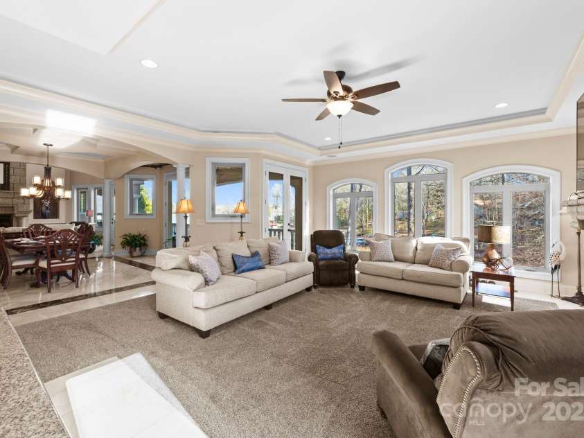 237 Wilson Lake Road, Mooresville, NC 28117.  MLS# CAR4218065, YatesRealty ID 2549. Living Room off Kitchen