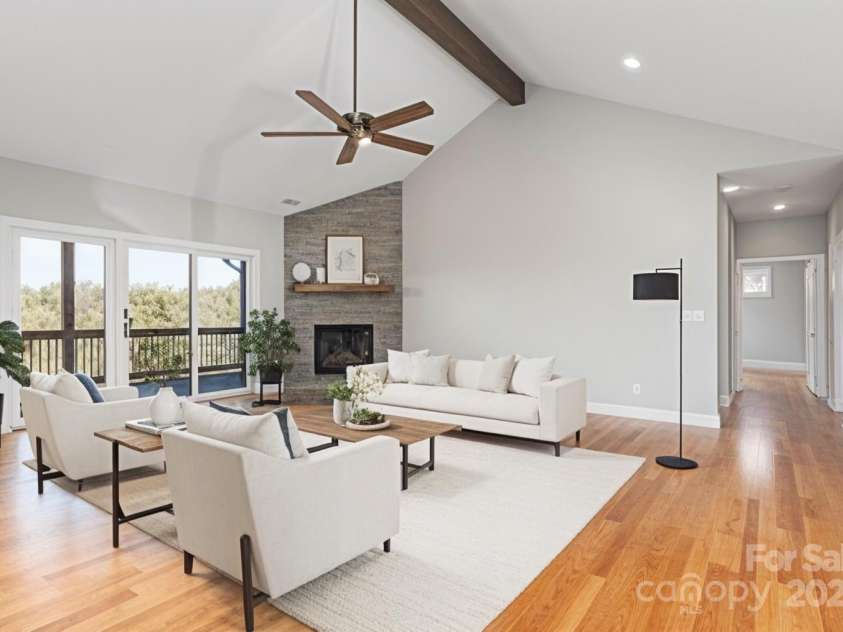 54 Herron View Lane, Weaverville, NC 28787.  MLS# CAR4225243, YatesRealty ID 25495. Great Room (Virtually staged)