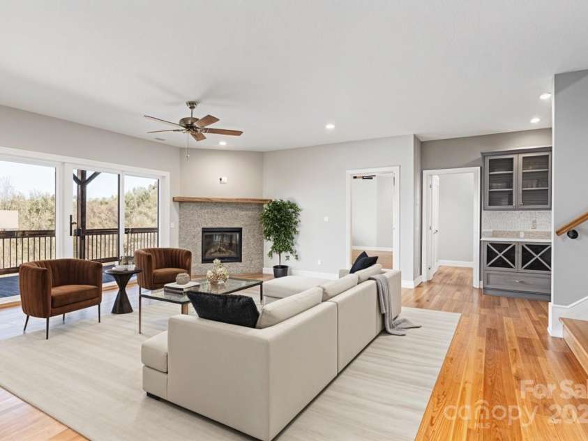 54 Herron View Lane, Weaverville, NC 28787.  MLS# CAR4225243, YatesRealty ID 25495. Lower Level Family Room (Virtually staged)