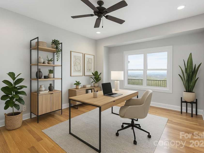 54 Herron View Lane, Weaverville, NC 28787.  MLS# CAR4225243, YatesRealty ID 25495. Office (virtually staged)