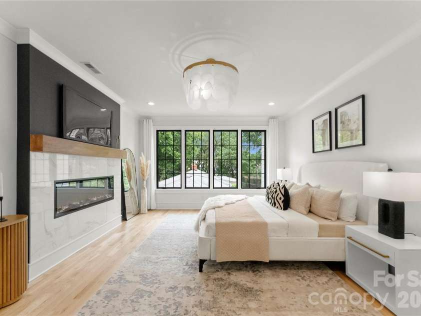 4142 Pineview Road, Charlotte, NC 28211.  MLS# CAR4384972, YatesRealty ID 25498. Master with electric fireplace