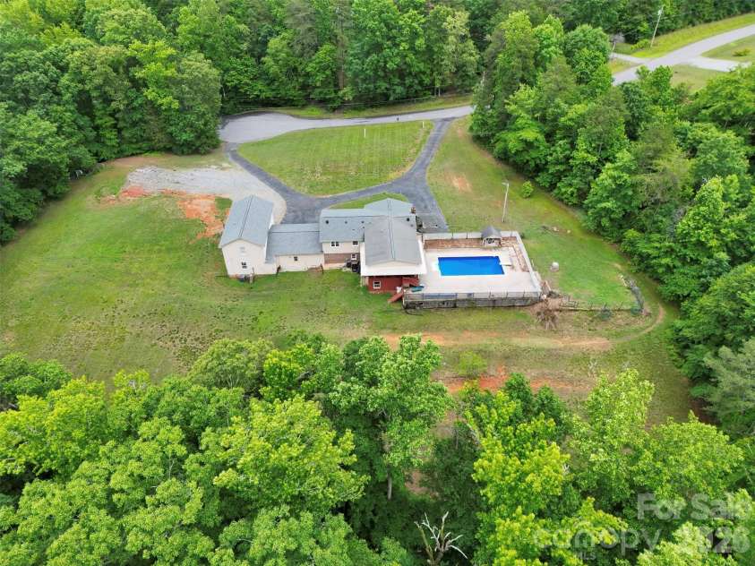 229 Oakridge Road, Stanley, NC 28164.  MLS# CAR4386671, YatesRealty ID 25518. Aerial back view