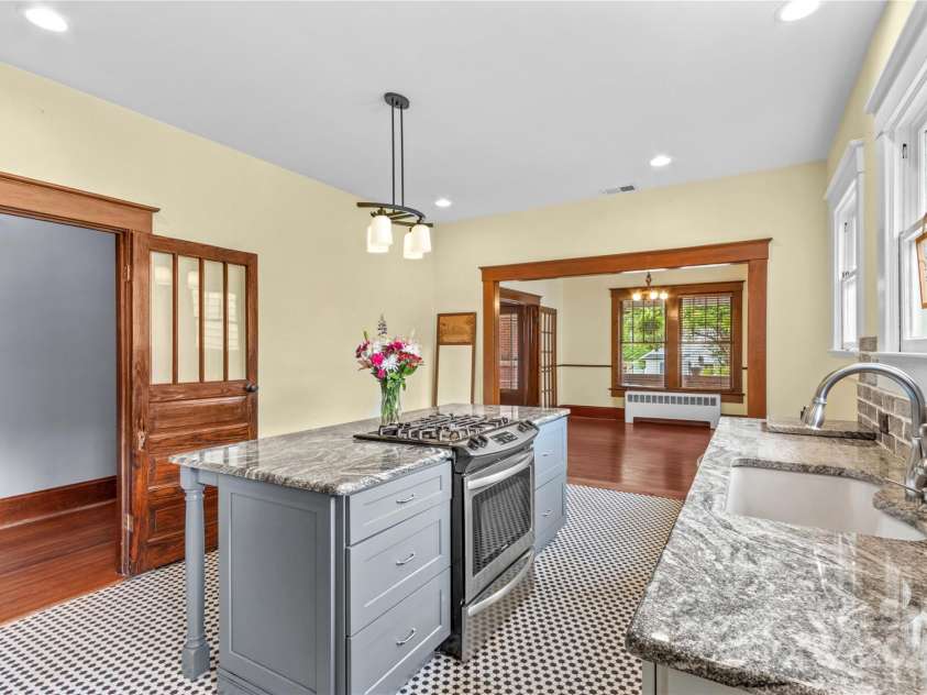 119 Wiley Avenue, Salisbury, NC 28144.  MLS# CAR4250756, YatesRealty ID 25522. Kitchen looking toward dining room and hallway