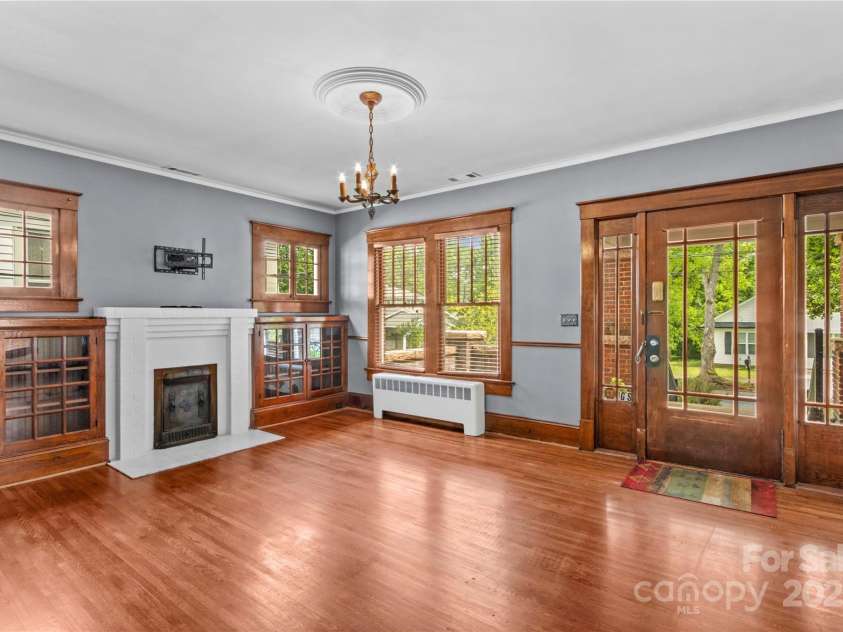 119 Wiley Avenue, Salisbury, NC 28144.  MLS# CAR4250756, YatesRealty ID 25522. Living room looking toward front porch