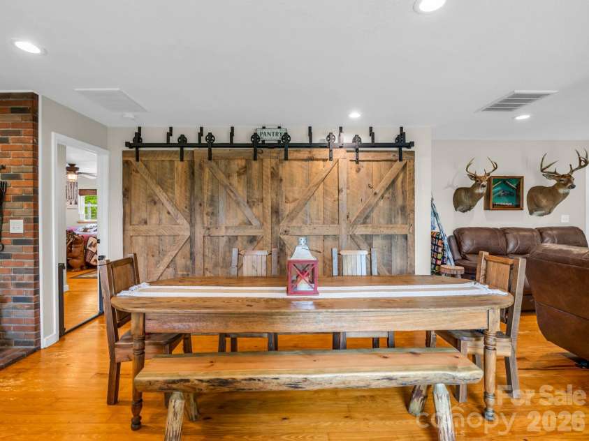 360 Shadow Lane, Green Mountain, NC 28740.  MLS# CAR4381079, YatesRealty ID 25534. Dining area and pantry behind