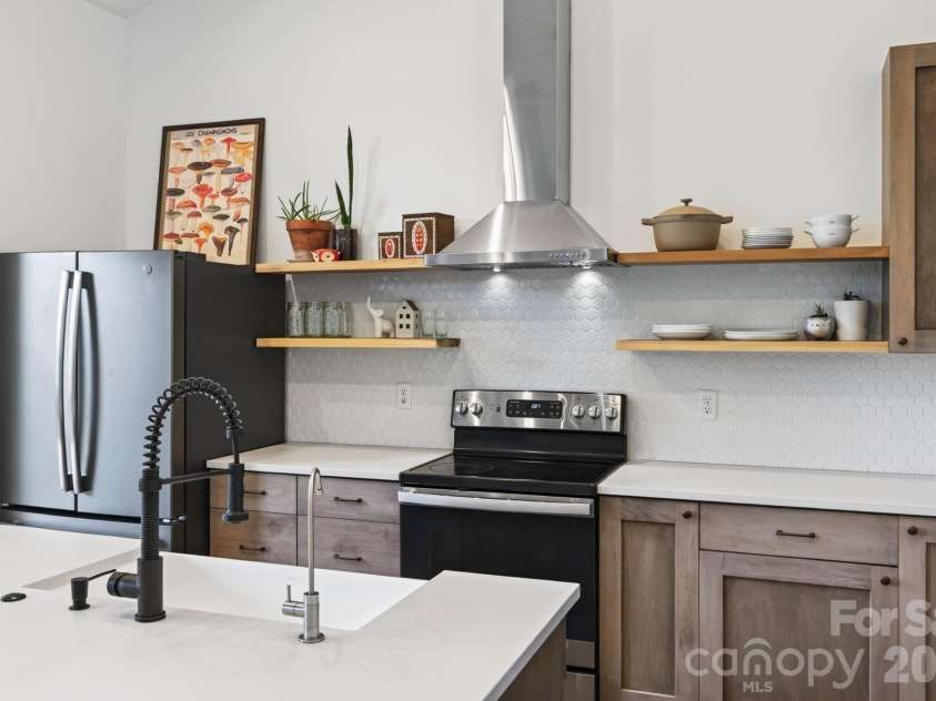 40 Malvern Walk, Asheville, NC 28806.  MLS# CAR4419917, YatesRealty ID 25535. Hexagon-Tile Backsplash and Maple, Soft-Close Cabinets and Drawers
