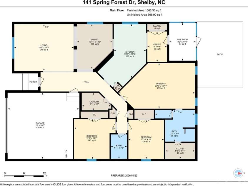 141 Spring Forest Drive, Shelby, NC 28152.  MLS# CAR4376473, YatesRealty ID 25555. 