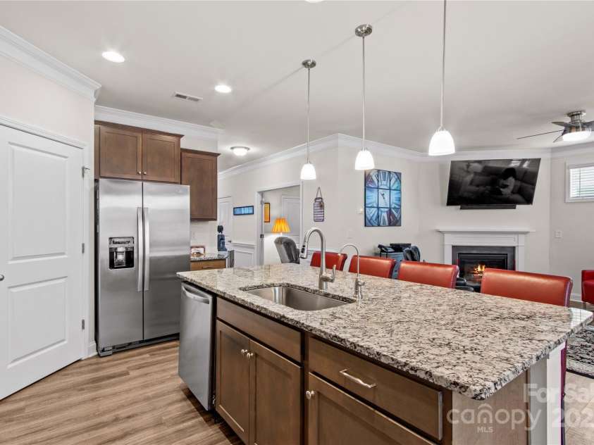 117 Cup Chase Drive, Mooresville, NC 28115.  MLS# CAR4279101, YatesRealty ID 25558. Kitchen with walk in pantry, open to living and dining area