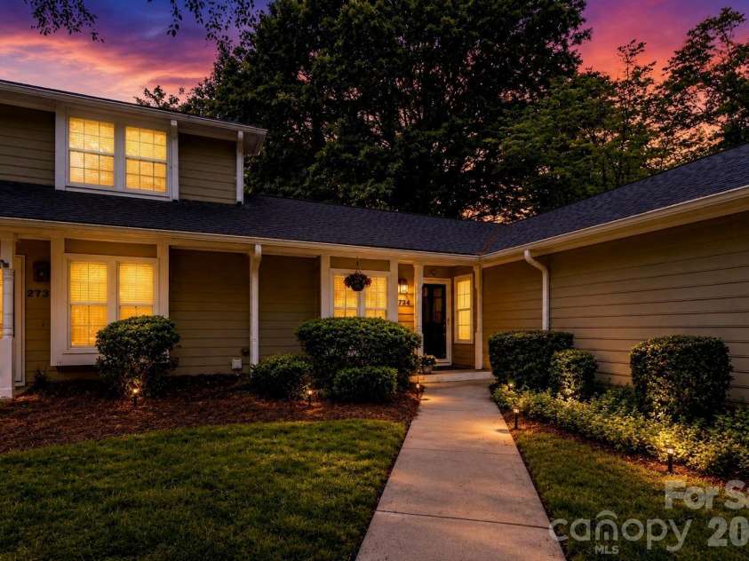 2734 Tiergarten Lane, Charlotte, NC 28210.  MLS# CAR4382005, YatesRealty ID 25576. Virtual Evening Image.