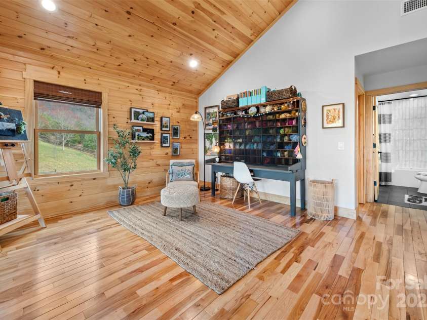 527 Cedar Trail, Fleetwood, NC 28626.  MLS# CAR4271536, YatesRealty ID 25576. Upstairs loft