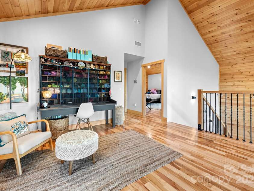 527 Cedar Trail, Fleetwood, NC 28626.  MLS# CAR4271536, YatesRealty ID 25576. Upstairs loft