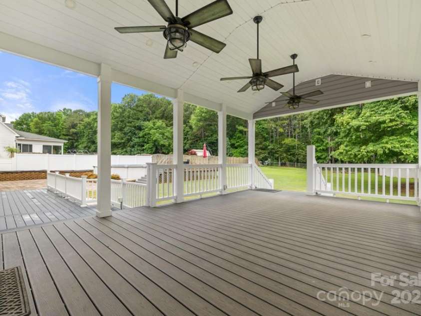 7545 Haley Lane, Indian Land, SC 29707.  MLS# CAR4215589, YatesRealty ID 25577. Covered Backporch