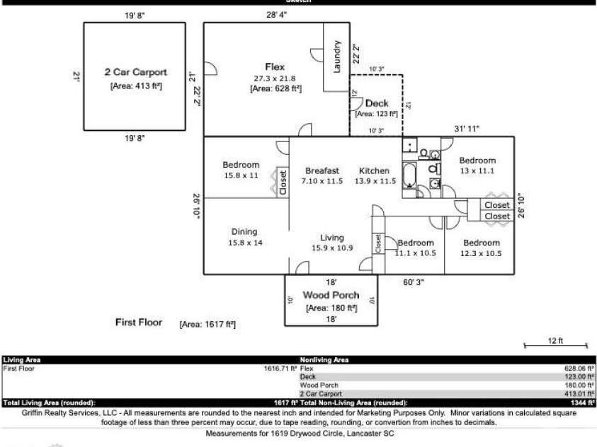 1619 Drywood Circle, Lancaster, SC 29720.  MLS# CAR4278989, YatesRealty ID 25583. 