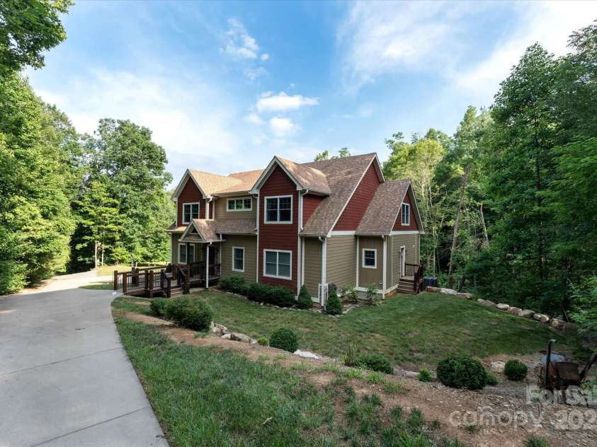 232 Sanctuary Way, Marshall, NC 28753.  MLS# CAR4151690, YatesRealty ID 2559. Privacy abounds, the house cannot be seen from the road.