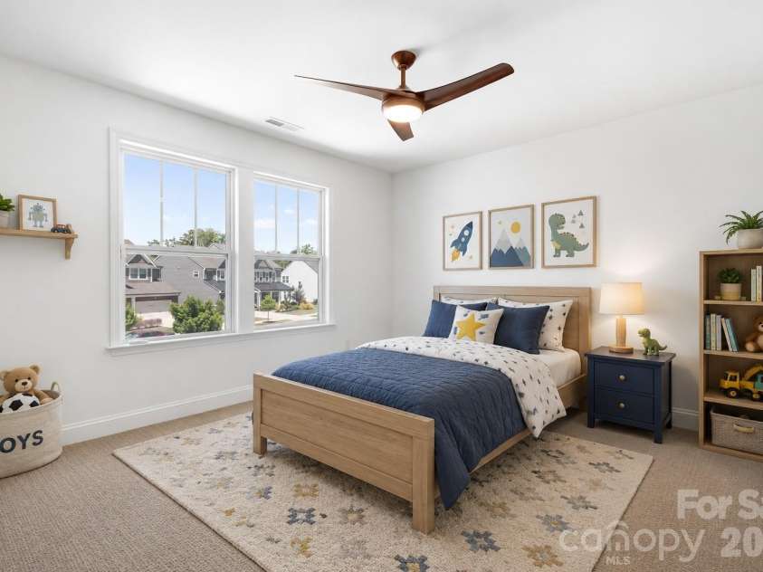 705 Landau Road, Waxhaw, NC 28173.  MLS# CAR4378429, YatesRealty ID 25591. Secondary Bedroom 2 virtually staged
