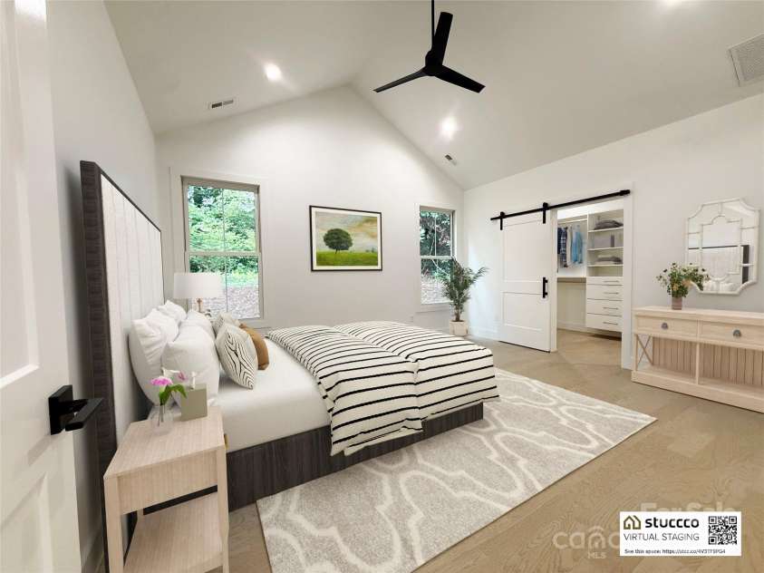 118 Laurel Lane, Etowah, NC 28729.  MLS# CAR4258432, YatesRealty ID 25594. Primary Bedroom VIRTUAL Staged