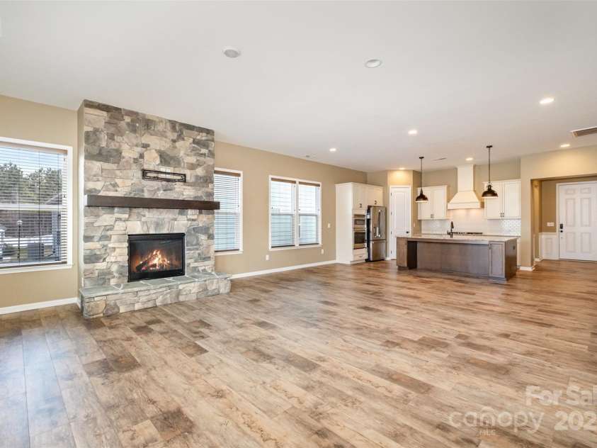 3105 Bonterra Boulevard, Indian Trail, NC 28079.  MLS# CAR4259704, YatesRealty ID 25628. Beautiful stone fireplace