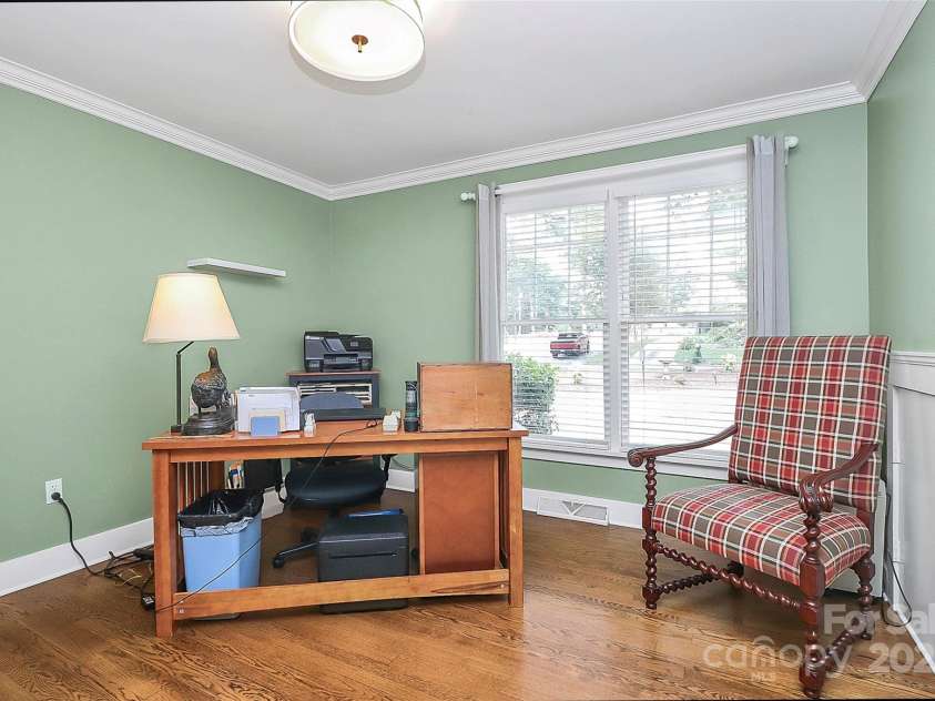 427 Lansdowne Road, Charlotte, NC 28270.  MLS# CAR4278701, YatesRealty ID 25638. Second bedroom downstairs being used as an office