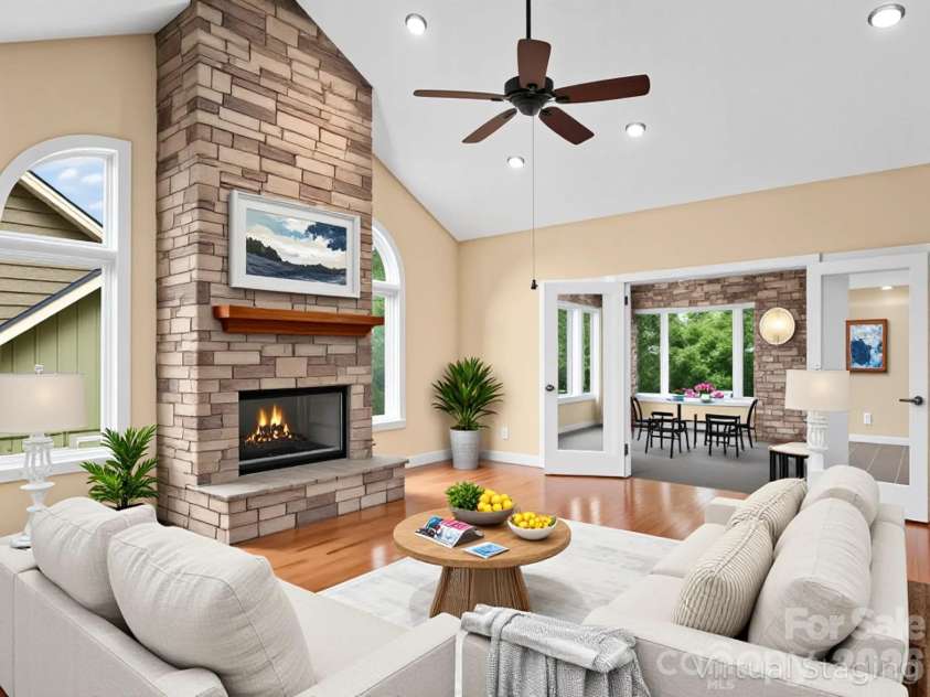 54 Deep Valley Lane, Hendersonville, NC 28791.  MLS# CAR4304196, YatesRealty ID 2564. Virtually Staged