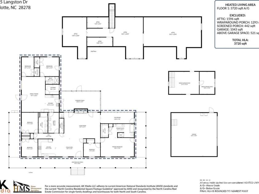 16105 Langston Drive, Charlotte, NC 28278.  MLS# CAR4383819, YatesRealty ID 25644. 